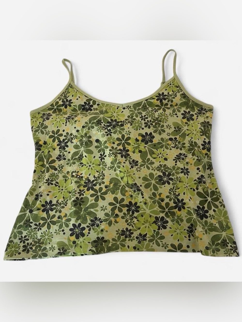 vintage sonoma green floral tanktop